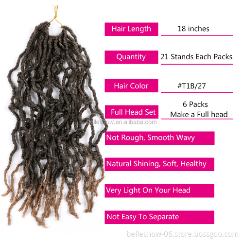 Hot sell  14 -36 inch Crochet Braids  Crochet Braid Premium Fiber Afo dreadlocks Goddess soft locs